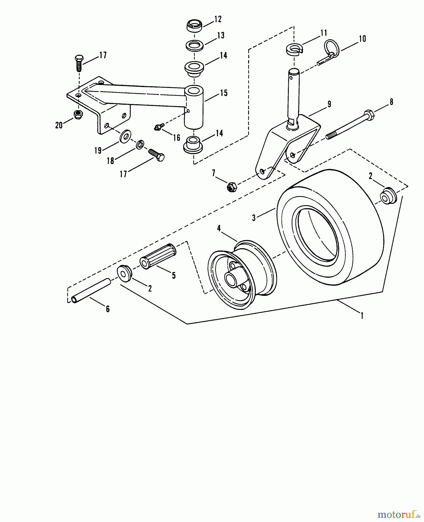  Snapper Rasenmäher für Großflächen PP71404KV - Snapper Wide-Area Walk-Behind Mower, 14 HP, Gear Drive, Pistol Grip, Series 4 Caster, Wheel & Tire Assembly