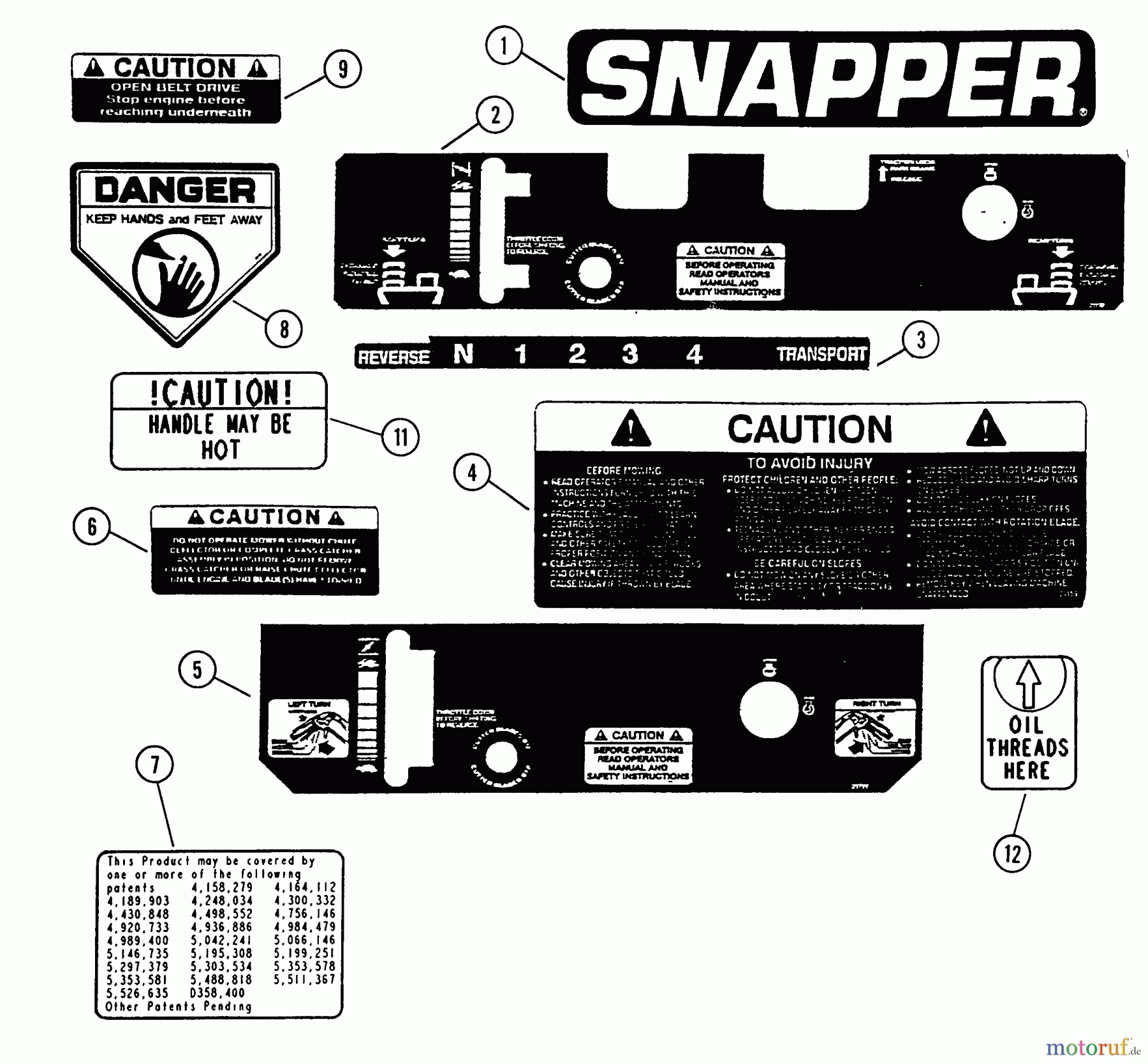 Snapper Rasenmäher für Großflächen SPP1250KW - Snapper Wide-Area Walk-Behind Mower, 12.5 HP, Gear Drive, Pistol Grip, Series 0 Decals