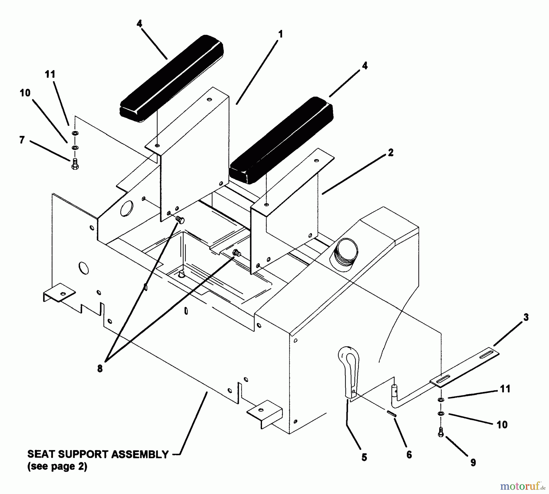 Snapper Nullwendekreismäher, Zero-Turn Z1803K (80463) - Snapper 18 HP Zero-Turn Mower, Hydro Drive, ZTR Series 3 Arm Rest Assembly