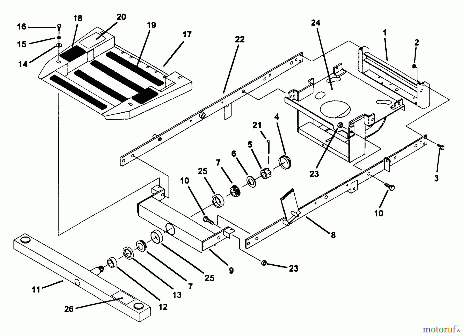 Snapper Nullwendekreismäher, Zero-Turn Z1802K (80185) - Snapper 18 HP Zero-Turn Mower, Hydro Drive, ZTR Series 2 Frame Sides And Related Parts