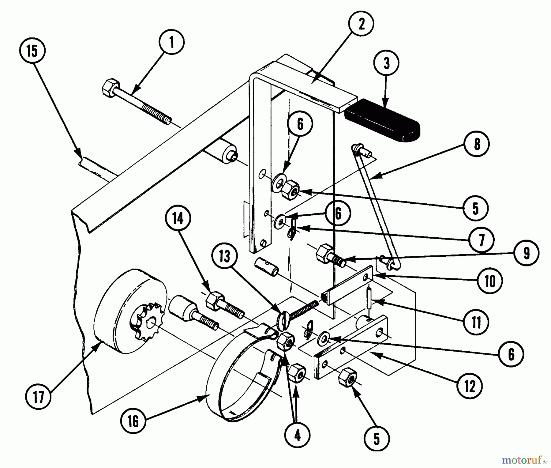 Snapper Nullwendekreismäher, Zero-Turn Z1801K (82130) - Snapper 18 HP Zero-Turn Mower, Chain Drive, ZTR Series 1 Brake Action Parts