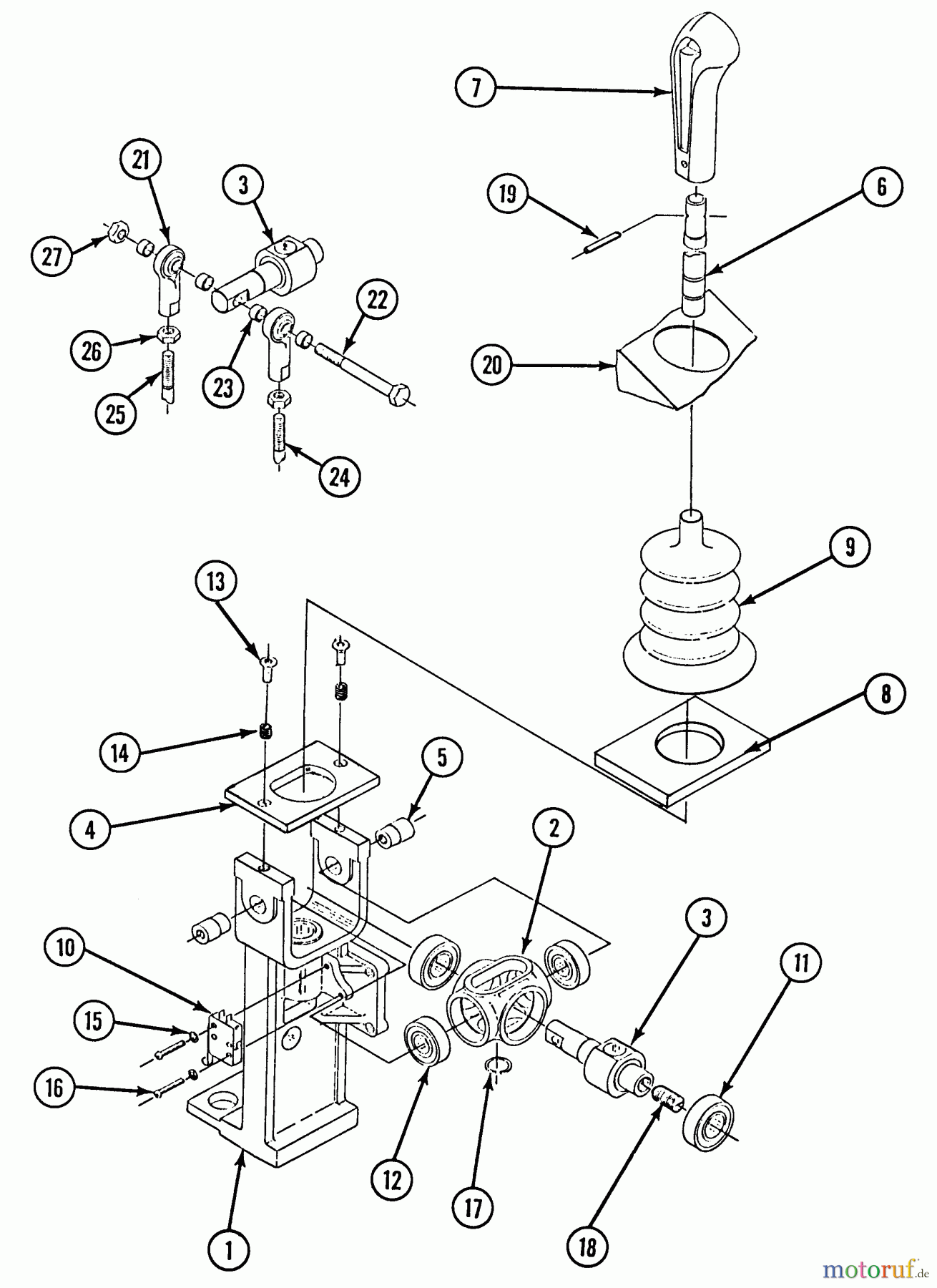 Snapper Nullwendekreismäher, Zero-Turn Z1251BV (80015) - Snapper 12.5 HP Zero-Turn Mower, Chain Drive, ZTR Series 1 Joystick Steering Control Parts