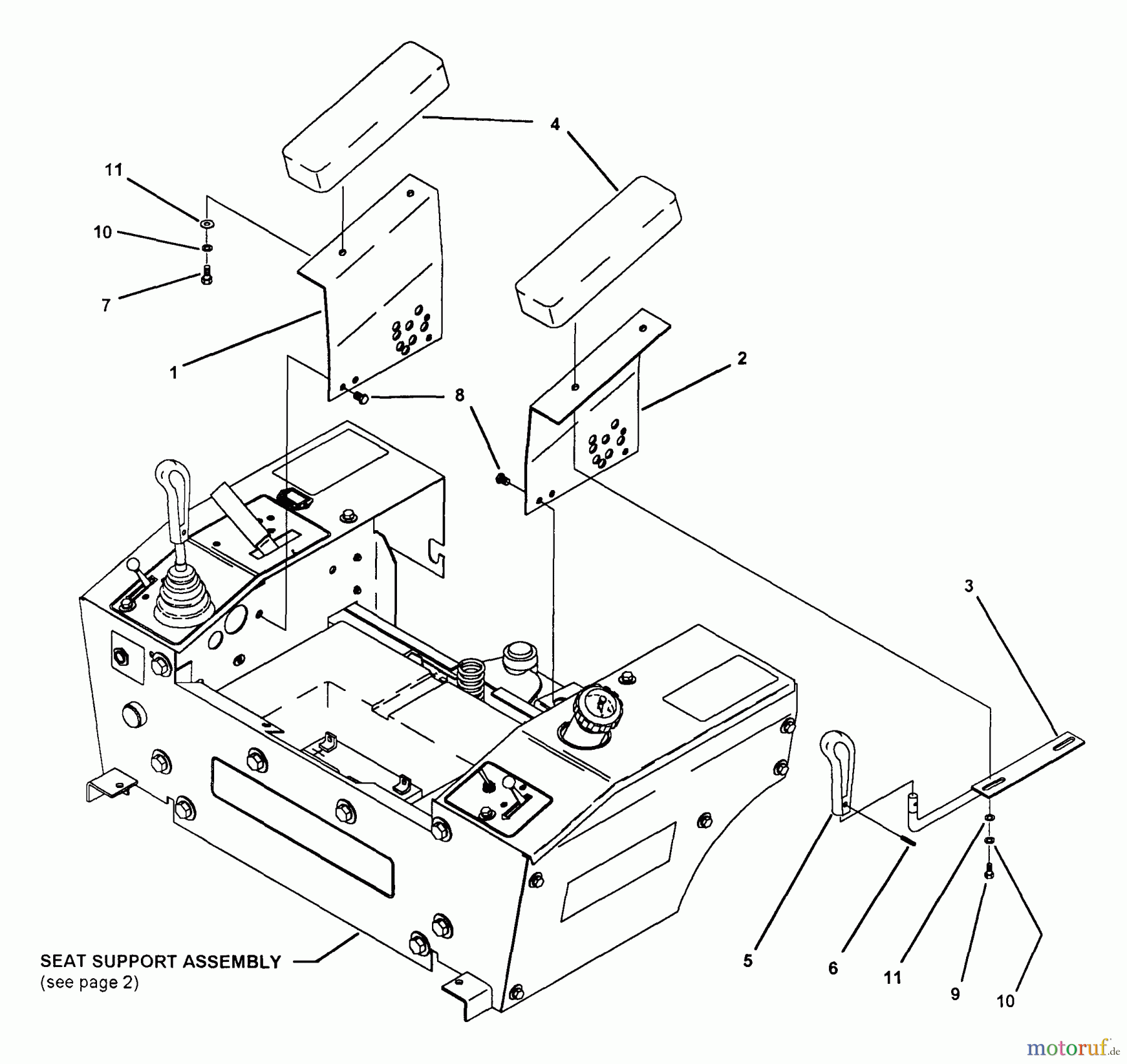 Snapper Nullwendekreismäher, Zero-Turn Z1804K (80708) - Snapper 18 HP Zero-Turn Mower, Hydro Drive, ZTR Series 4 Arm Rest Assembly