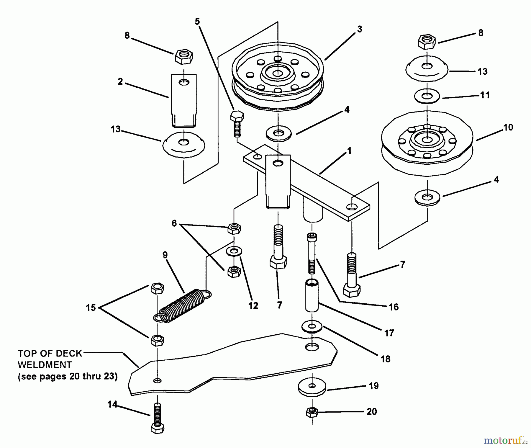  Snapper Nullwendekreismäher, Zero-Turn Z1804K (80708) - Snapper 18 HP Zero-Turn Mower, Hydro Drive, ZTR Series 4 Double Idler Assembly