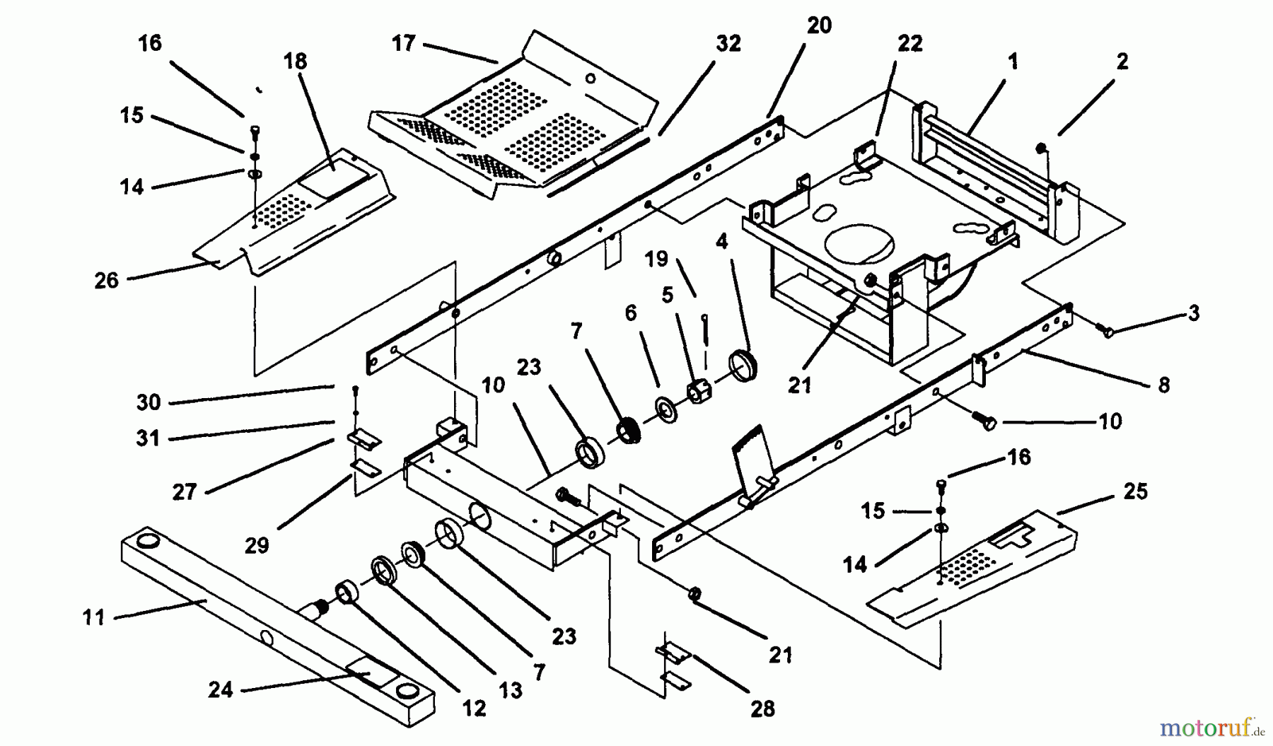 Snapper Nullwendekreismäher, Zero-Turn Z1804K (80708) - Snapper 18 HP Zero-Turn Mower, Hydro Drive, ZTR Series 4 Frame Sides And Related Parts
