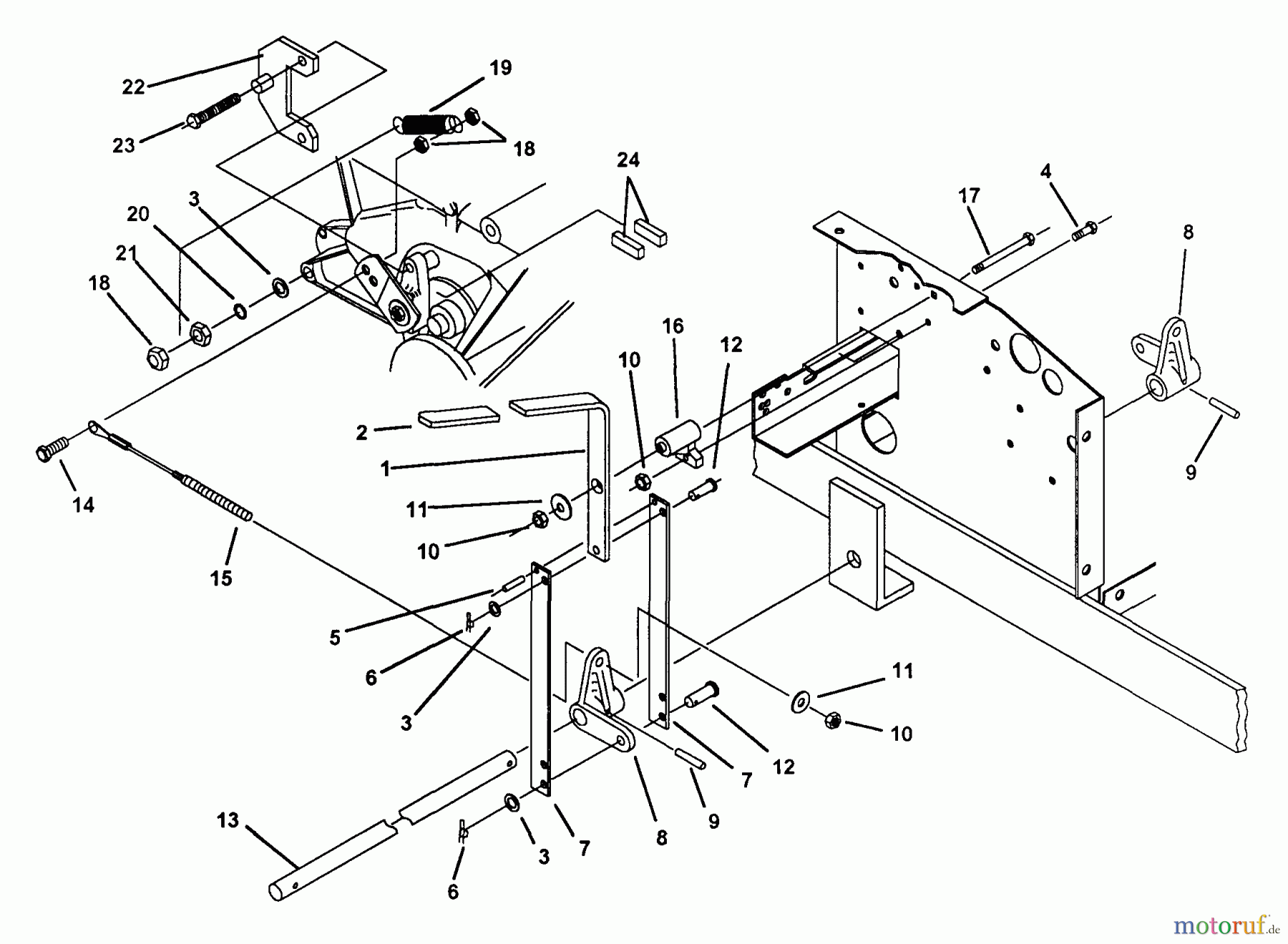 Snapper Nullwendekreismäher, Zero-Turn Z1804K (80708) - Snapper 18 HP Zero-Turn Mower, Hydro Drive, ZTR Series 4 Parking Brake Assembly