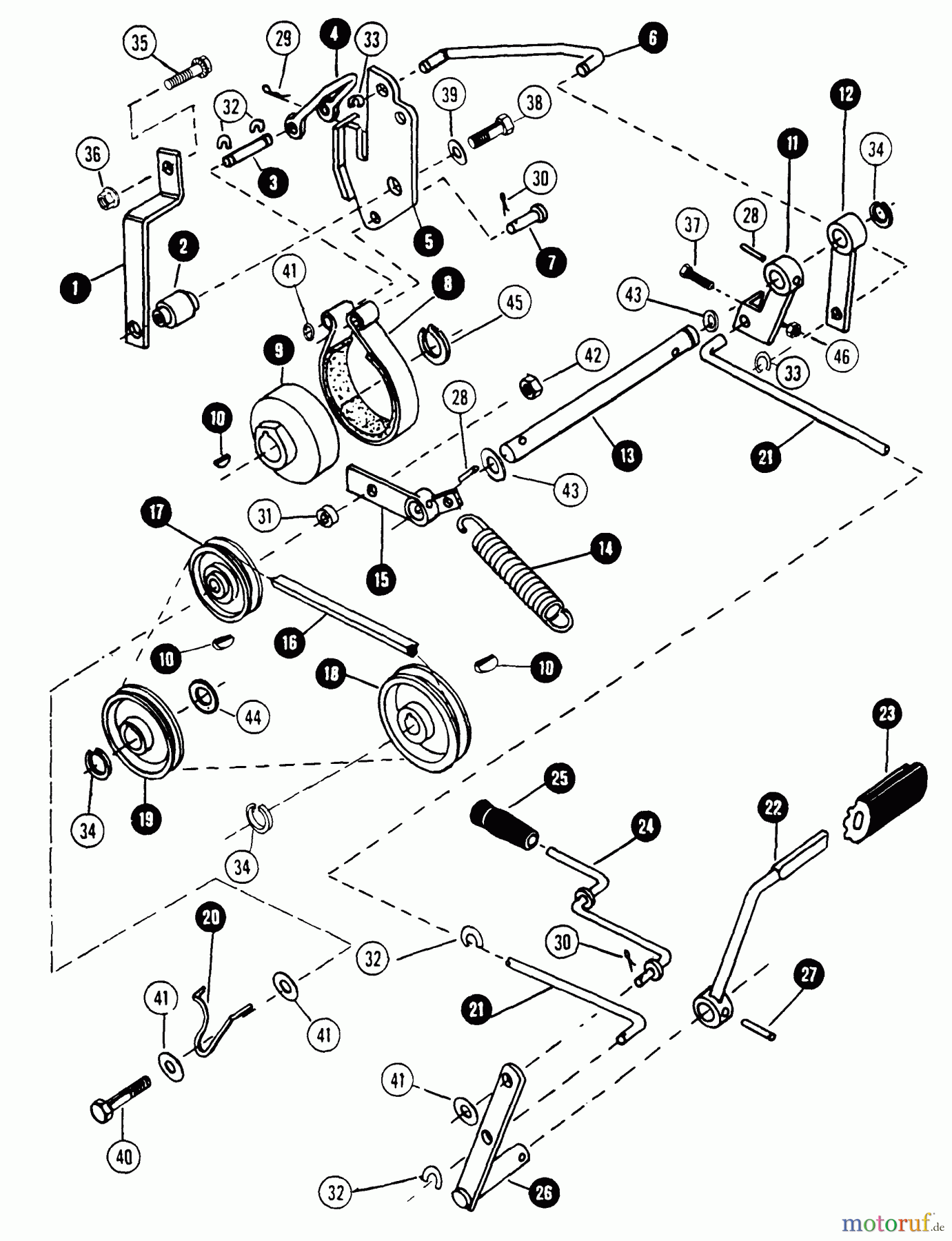  Snapper Rasen- und Gartentraktoren 1600A (80124) - Snapper 16 HP Garden Tractor, Gear Drive, MF Series Brake Controls