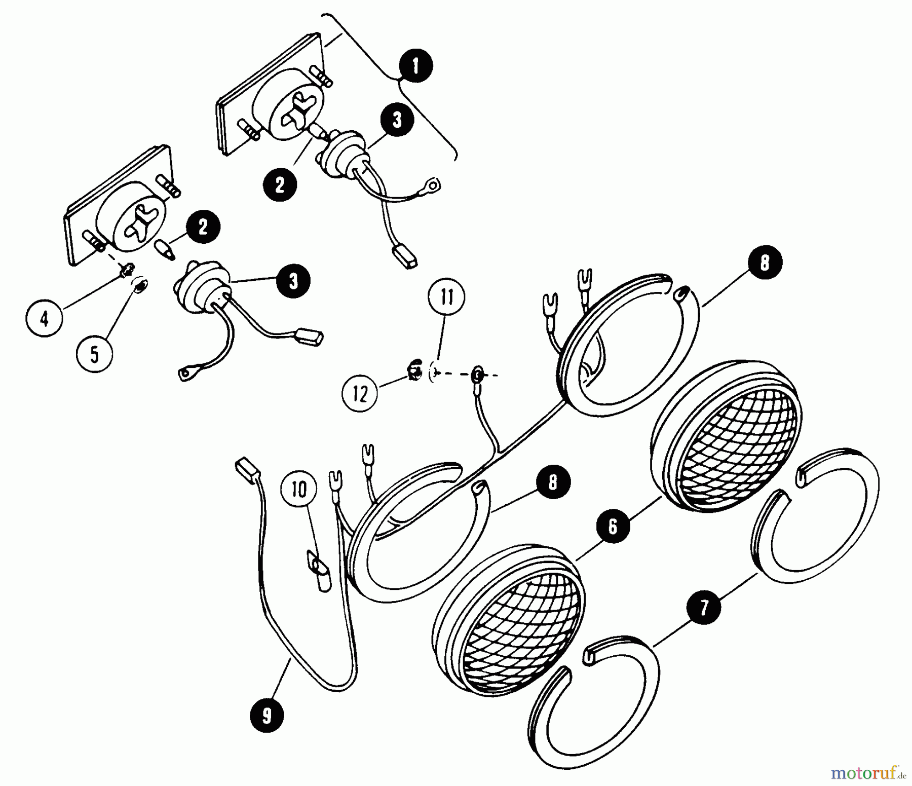 Snapper Rasen- und Gartentraktoren 1600A (80124) - Snapper 16 HP Garden Tractor, Gear Drive, MF Series Electrical Lighting