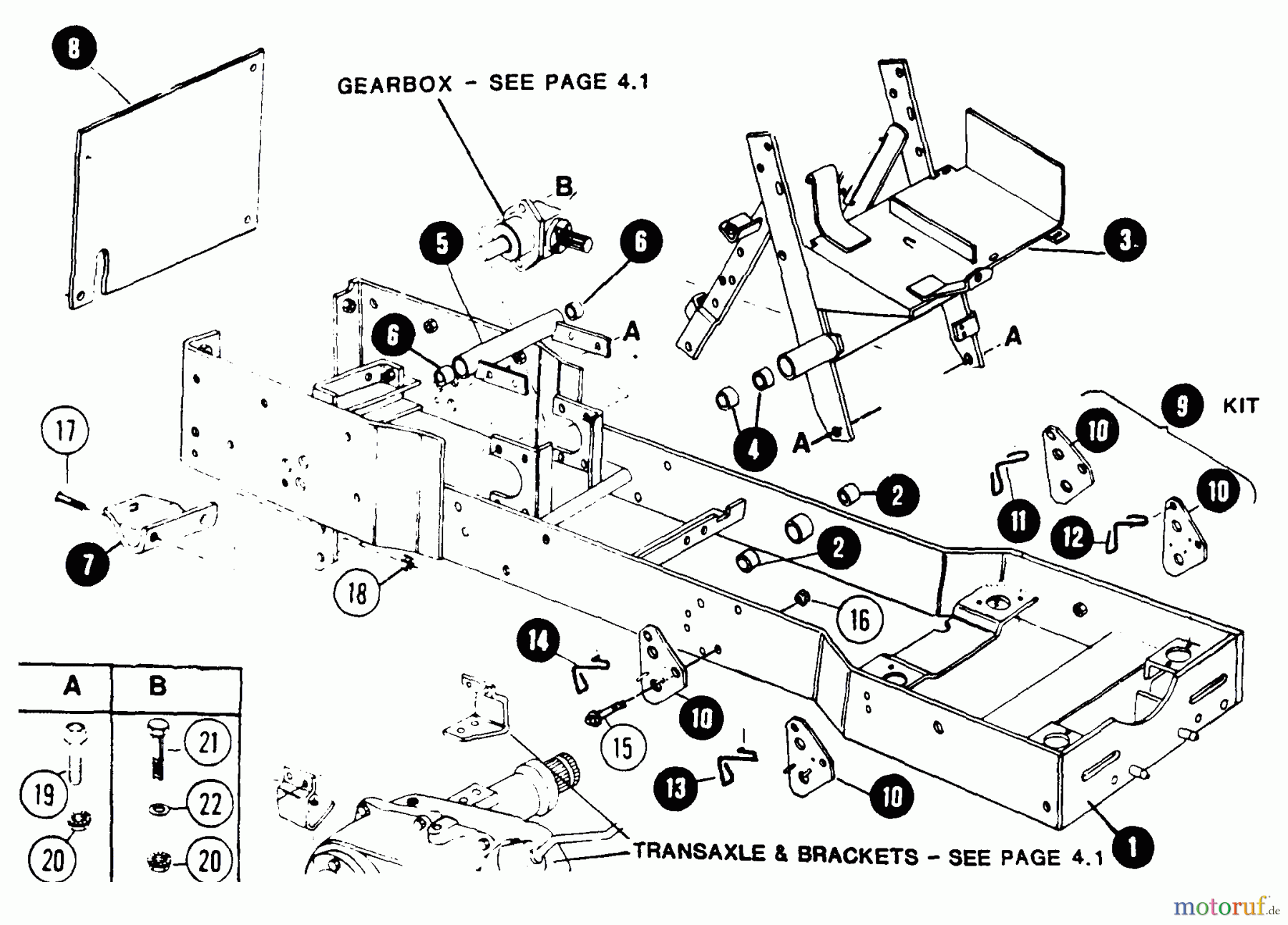 Snapper Rasen- und Gartentraktoren 1600A (80124) - Snapper 16 HP Garden Tractor, Gear Drive, MF Series Frame, Drawbar