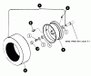 Snapper 1600A (80124) - 16 HP Garden Tractor, Gear Drive, MF Series Ersatzteile Front Wheels