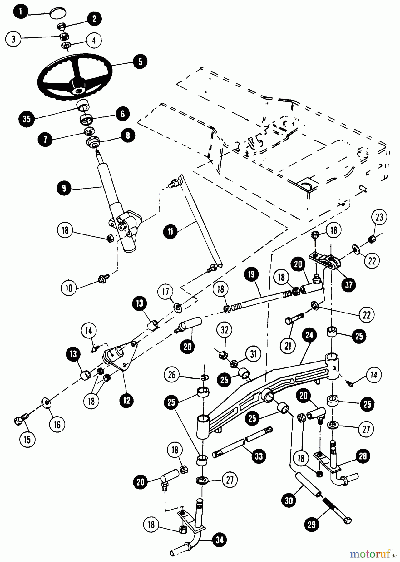 Snapper Rasen- und Gartentraktoren 1600A (80124) - Snapper 16 HP Garden Tractor, Gear Drive, MF Series Steering, Front Suspension