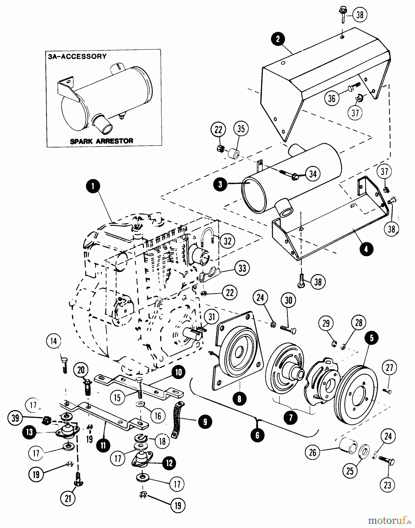 Snapper Rasen- und Gartentraktoren 1650 (80424) - Snapper 16 HP Garden Tractor, Hydro Drive, MF Series Engine & Mounting
