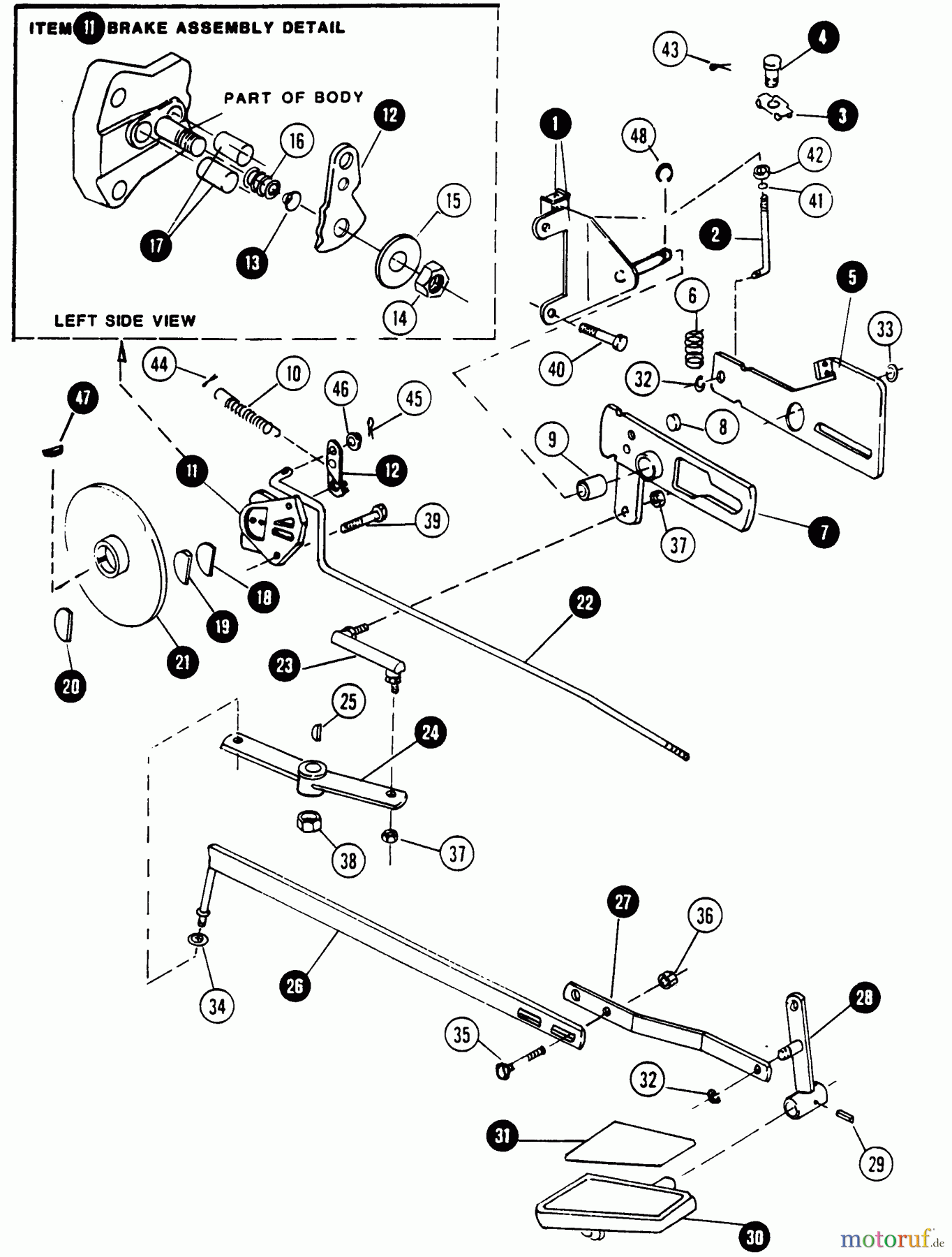 Snapper Rasen- und Gartentraktoren 1650A (80524) - Snapper 16 HP Garden Tractor, Hydro Drive, MF Series Transmission & Brake Controls