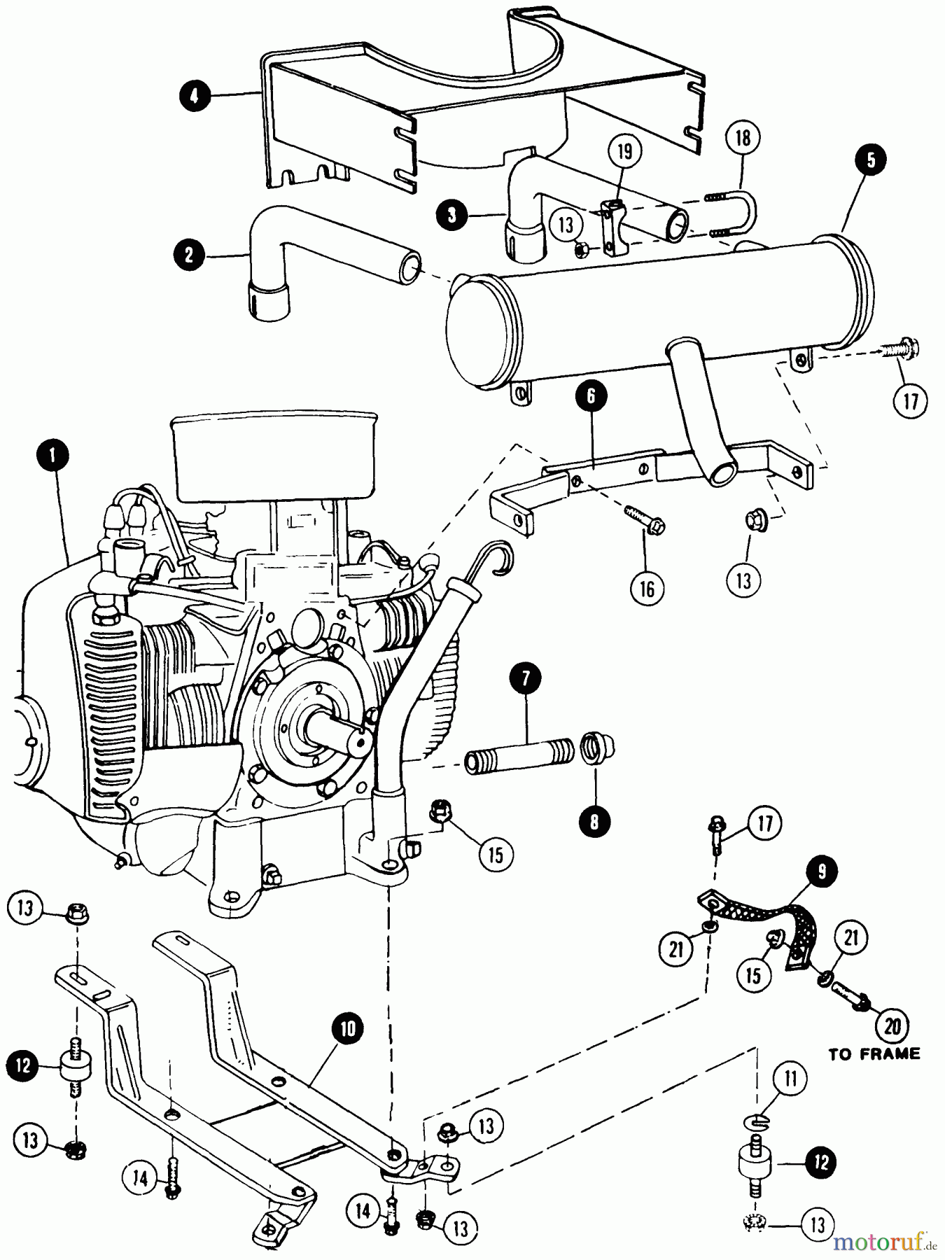  Snapper Rasen- und Gartentraktoren 1855 (80828) - Snapper 18 HP Garden Tractor, Twin Cylinder Hydro Drive, MF Series Engine & Mounting