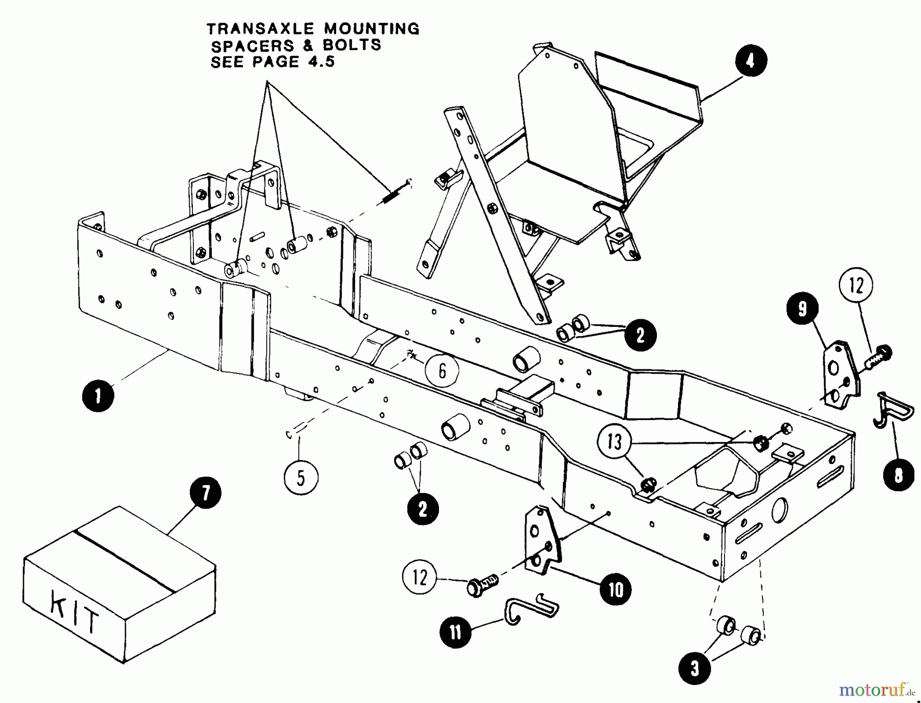  Snapper Rasen- und Gartentraktoren 1855A (80928) - Snapper 18 HP Garden Tractor, Twin Cylinder Hydro Drive, MF Series Frame