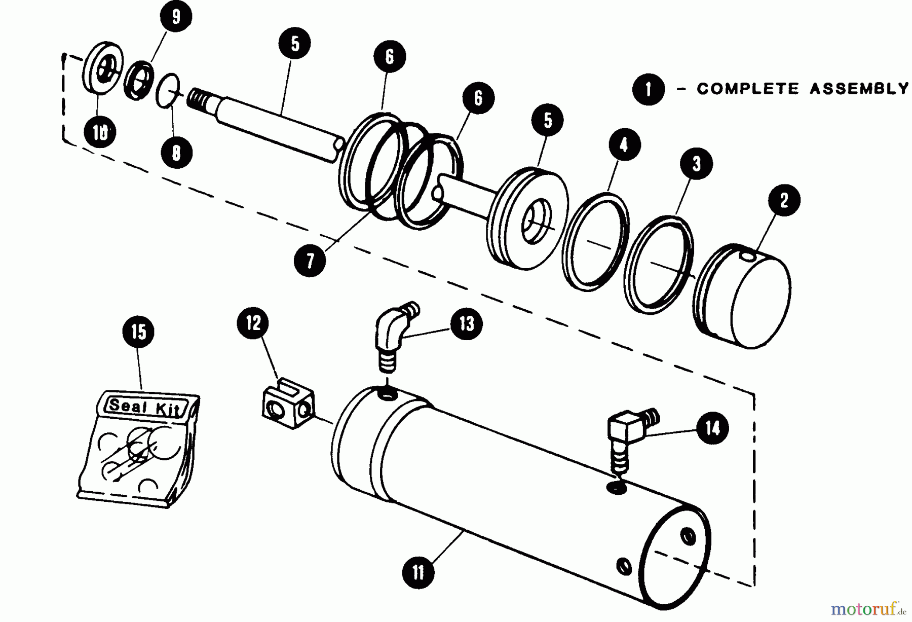  Snapper Rasen- und Gartentraktoren 1855A (80928) - Snapper 18 HP Garden Tractor, Twin Cylinder Hydro Drive, MF Series Hydraulic Cylinder - Rear Lift Type B - Victor