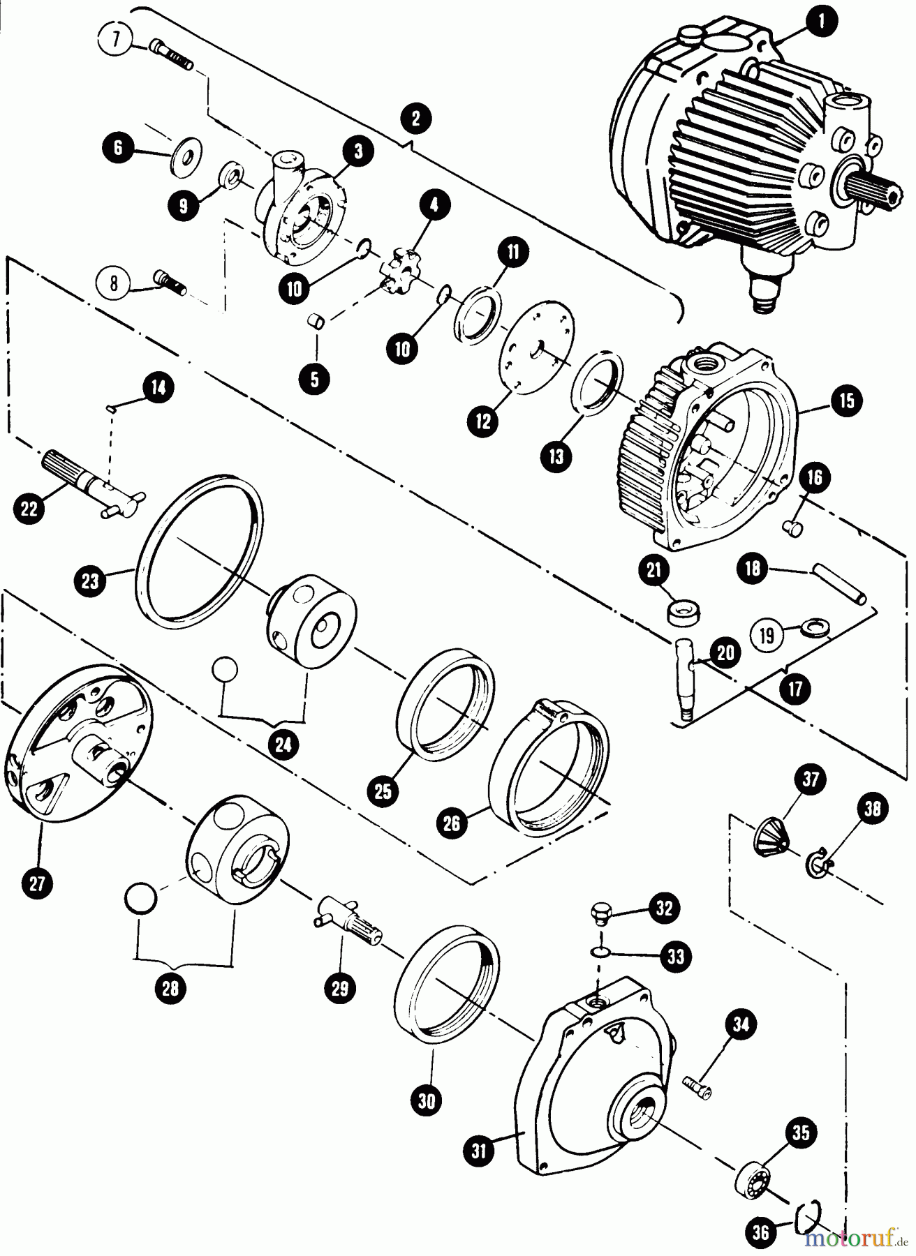 Snapper Rasen- und Gartentraktoren 1855A (80928) - Snapper 18 HP Garden Tractor, Twin Cylinder Hydro Drive, MF Series Hydrostatic Transmission