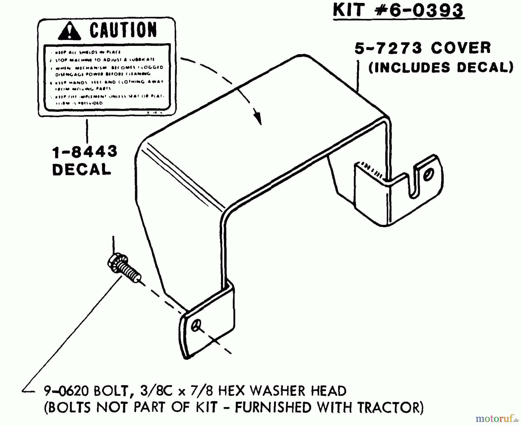  Snapper Rasen- und Gartentraktoren 1855 (80828) - Snapper 18 HP Garden Tractor, Twin Cylinder Hydro Drive, MF Series Rear P.T.O. Shield Kit #60393