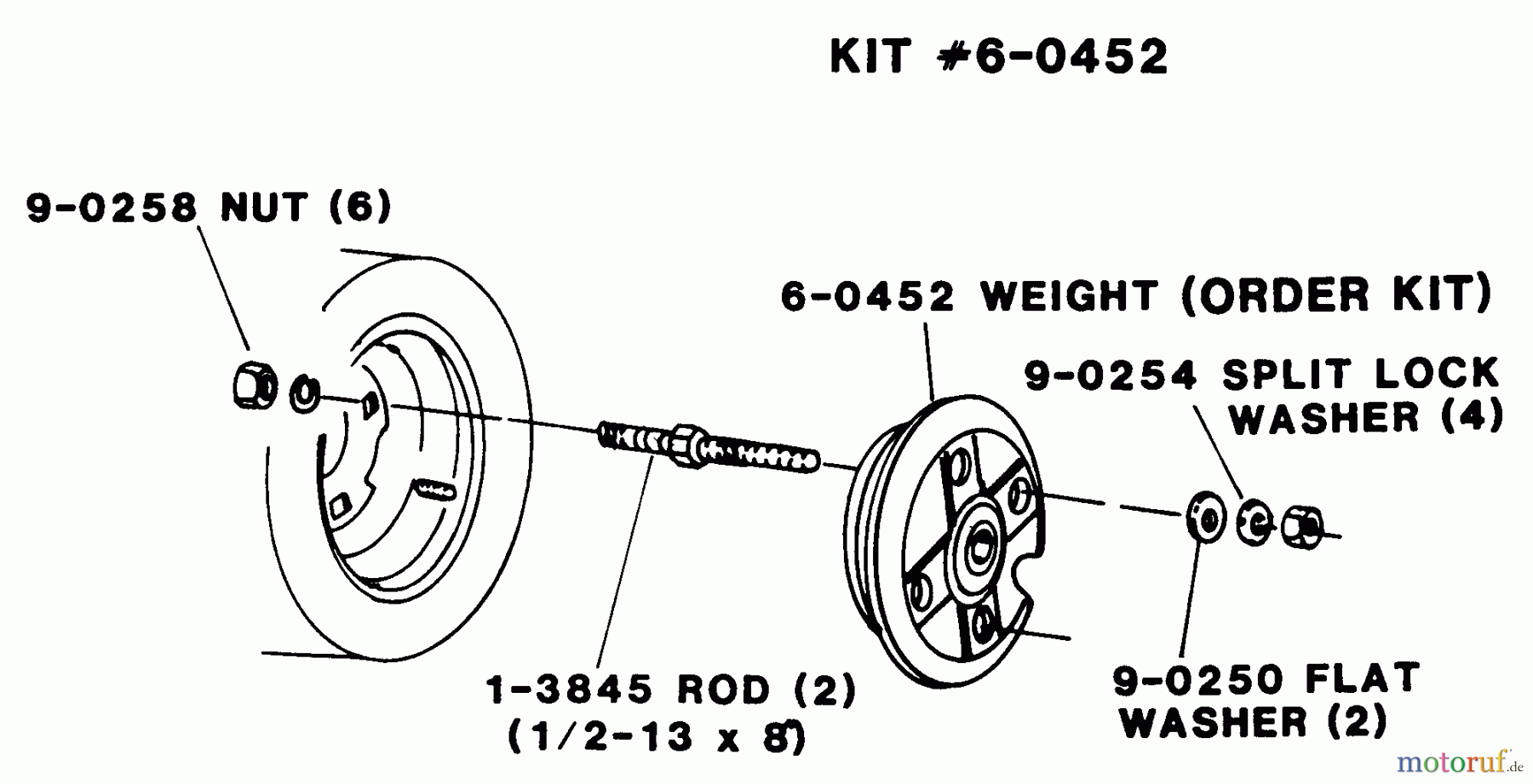  Snapper Rasen- und Gartentraktoren 1855A (80928) - Snapper 18 HP Garden Tractor, Twin Cylinder Hydro Drive, MF Series Rear Wheel Weights Kit #60452