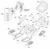 Snapper ELT16538RD (2690935) - 38" Lawn Tractor, 16.5 HP Hydro Drive, Rear Discharge (Export) Ersatzteile Seat Deck & Fuel Tank