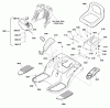 Snapper ELT18V38RDF (1696112-00) - 38" Lawn Tractor, 18 HP Hydro Drive, Rear Discharge (Export) Ersatzteile Seat Deck & Fuel Tank