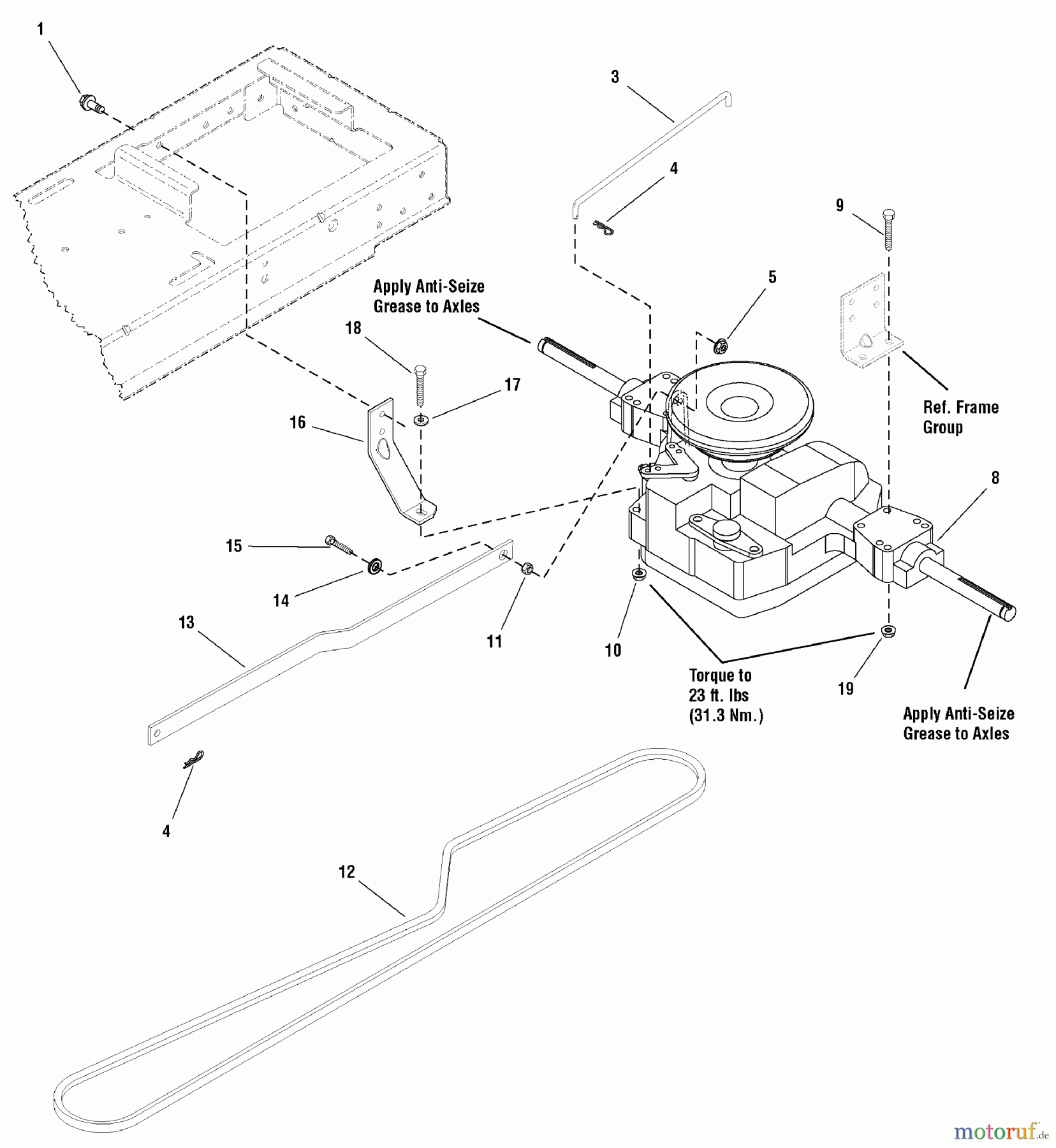 Snapper Rasen- und Gartentraktoren ELT18538 (2690796) - Snapper Transmission Group - Tuff Torq K46BP