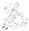 Snapper ESPX2246 (2691104-00) - 46" SPX Lawn Tractor, 22 HP, 150 Series (Export) Ersatzteile Seat Deck & Fuel Tank Group