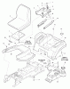 Snapper LT20440 (2690759) - 44" Lawn Tractor, 20 HP, Hydro Drive, RMO, LT300 Series Ersatzteile Seat & Seat Deck Group