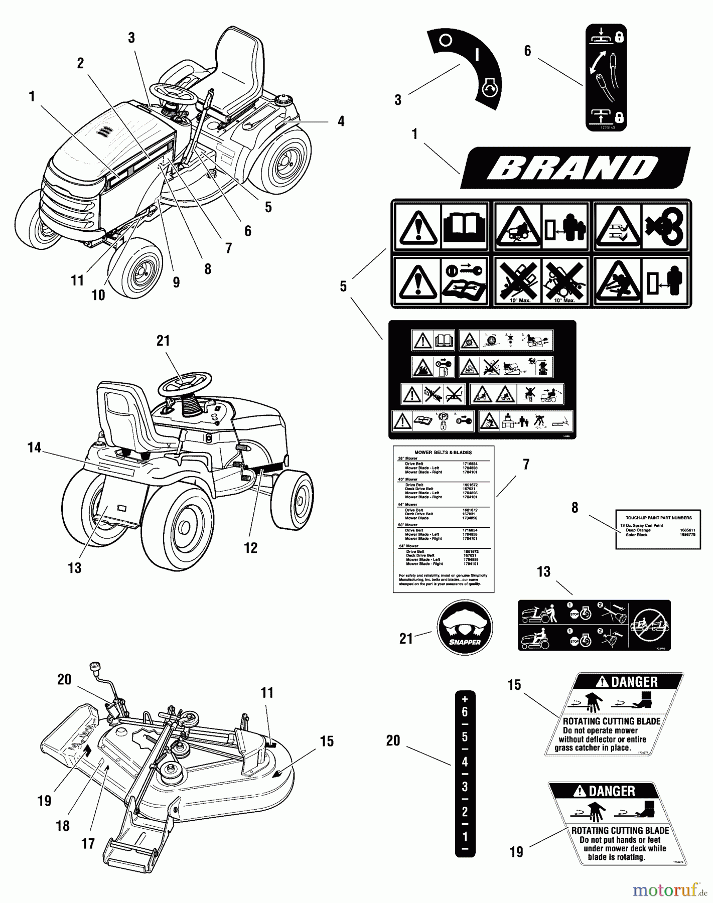 Snapper Rasen- und Gartentraktoren YT2452 (2691030-00) - Snapper 52