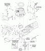 Snapper YT1850 (1694369 & 2690068) - 50" Yard Tractor, 18 HP, Hydro Drive Ersatzteile ENGINE GROUP-18HP B&S VANG