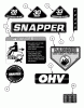 Snapper 301022BE (84701) - 30" Rear-Engine Rider, 10 HP, Series 22 Ersatzteile Decals (Part 1)