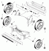 Snapper 19303D - 19" Walk-Behind Mower, 3 HP, Steel Deck, Series 3 Ersatzteile Wheels, Guard, Axles