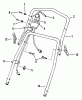 Snapper 19E05 - 19" Walk-Behind Mower, 3 HP, Steel Deck, Series 5 Ersatzteile Upper & Middle Handles