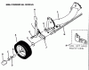 Snapper 21350P - 21" Walk-Behind Mower, 3.5 HP, Steel Deck, Series 0 Ersatzteile Front Wheels, Brackets, Latches Non Commercial Models