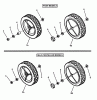 Snapper P216517B (84324) - 21" Walk-Behind Mower, 6.75 HP, Steel Deck, Series 17 Ersatzteile REAR WHEELS