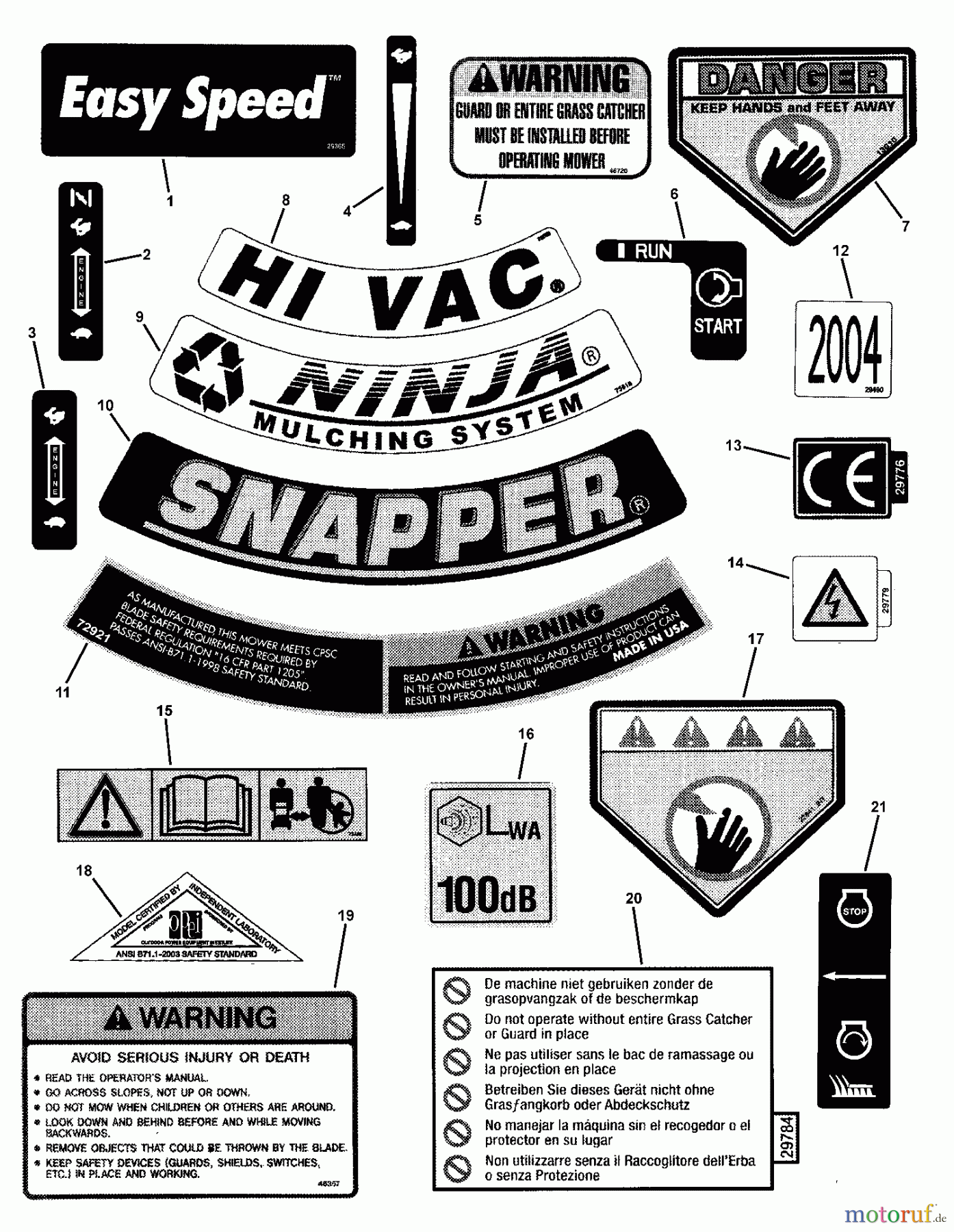 Snapper Rasenmäher 216518B (80497) - Snapper 21