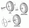 Snapper AP21509B - 21" Walk-Behind Mower, 5 HP, Cast Deck, Side Discharge, Series 9 Ersatzteile Rear Wheels
