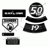 Snapper BH500 - Black Hawk 19" Walk-Behind Mower, Steel Deck Ersatzteile Decals