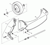 Snapper CVP21507B - 21" Walk-Behind Mower, 5 HP, Cast Deck, Side Discharge, Series 7 Ersatzteile Front Wheels, Bracket, Latches