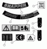 Snapper CLP21601RV - 21" Walk-Behind Mower, 6 HP, Cast Rear Discharge, Series 1 Ersatzteile DECALS