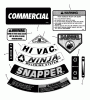 Snapper CRP216018KWV (80656) - 21" Walk-Behind Mower, 6 HP, Steel Deck, Series 18 Ersatzteile DECALS