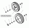 Snapper WMRP216017B (84742) - 21" Walk-Behind Mower, 6 HP, Steel Deck, MR Series 17 Ersatzteile FRONT WHEELS