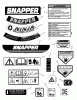 Snapper R1962519B (7800171) - 19" Walk-Behind Mower, 6 HP, Steel Deck, Recycling, Series 19 Ersatzteile DECALS