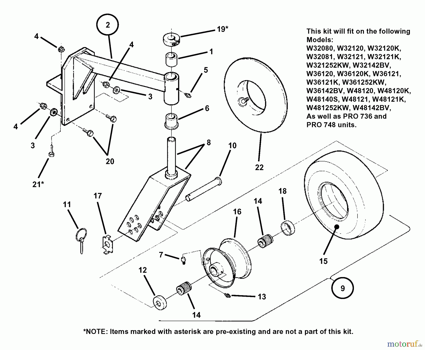  Snapper Zubehör. Rasenmäher 7060801 - Snapper Quick Height Adjust Kit (Pneumatic) Caster Height Adjustment (Pneumatic)