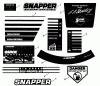 Snapper XP21500 - 21" Walk-Behind Mower, 5 HP, Cast Deck, Rear Discharge, Jet-Vac, Series 0 Ersatzteile Decals