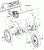Snapper HWPS26600RV (84649) - 26" High-Wheel, Walk-Behind Mower, 6 HP, Series 0 Ersatzteile REAR WHEELS, HEIGHT LATCHES, DEBRIS SHIELD