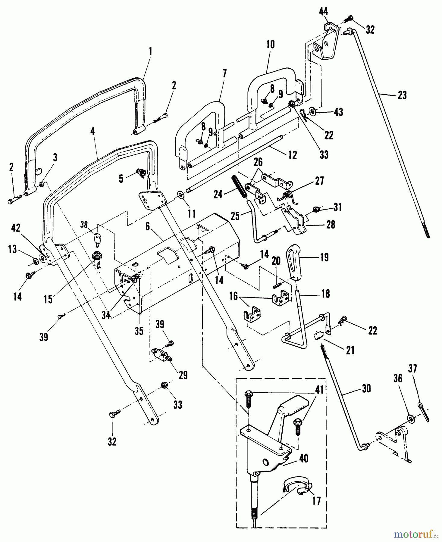 Snapper Rasenmäher für Großflächen PL71250KW - Snapper Wide-Area Walk-Behind Mower, 12.5 HP, Gear Drive, Loop Handle, Series 0 Loop Handle & Control Assemblies