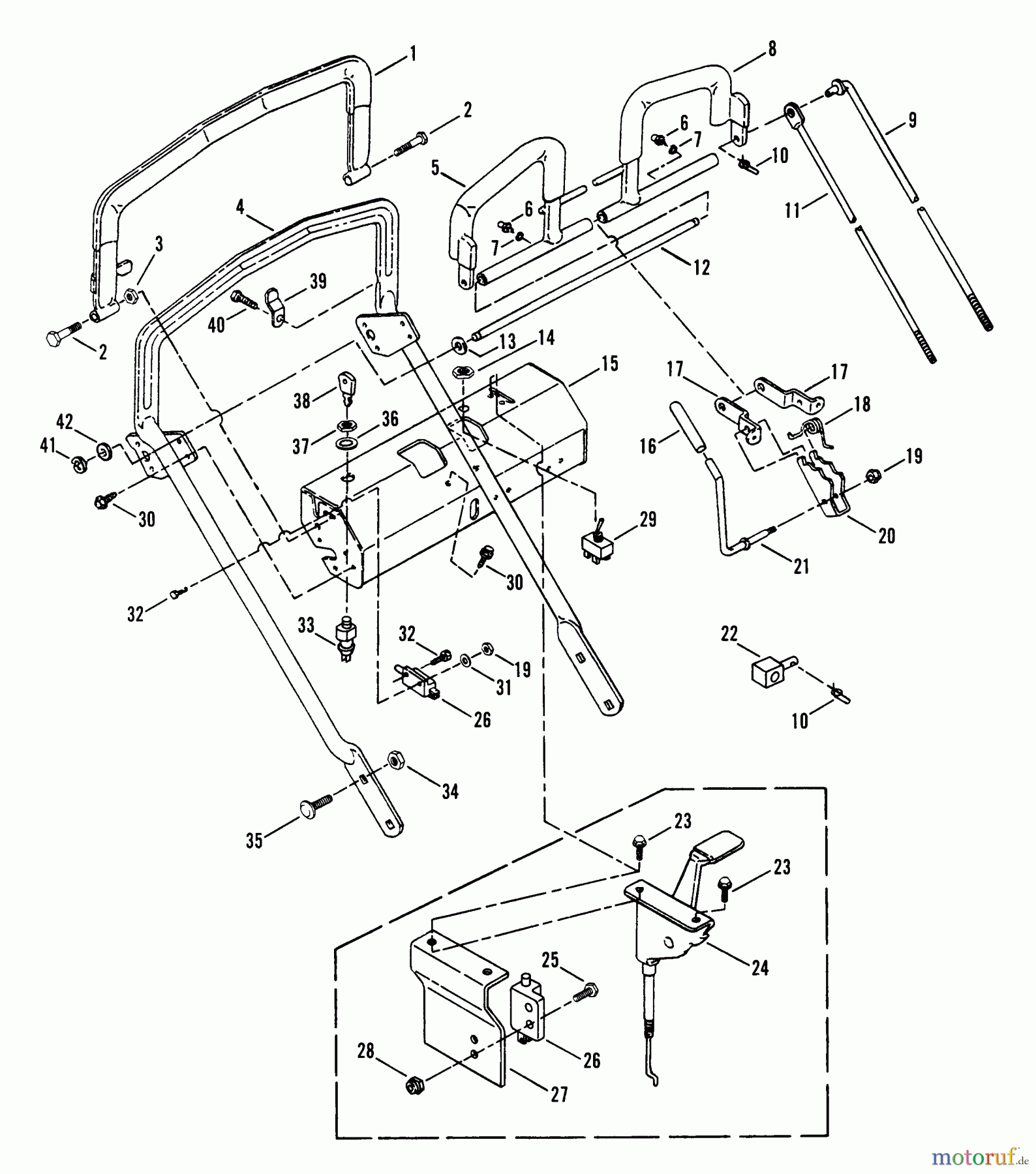 Snapper Rasenmäher für Großflächen PP71404KV - Snapper Wide-Area Walk-Behind Mower, 14 HP, Gear Drive, Pistol Grip, Series 4 Loop Handle & Control Assemblies