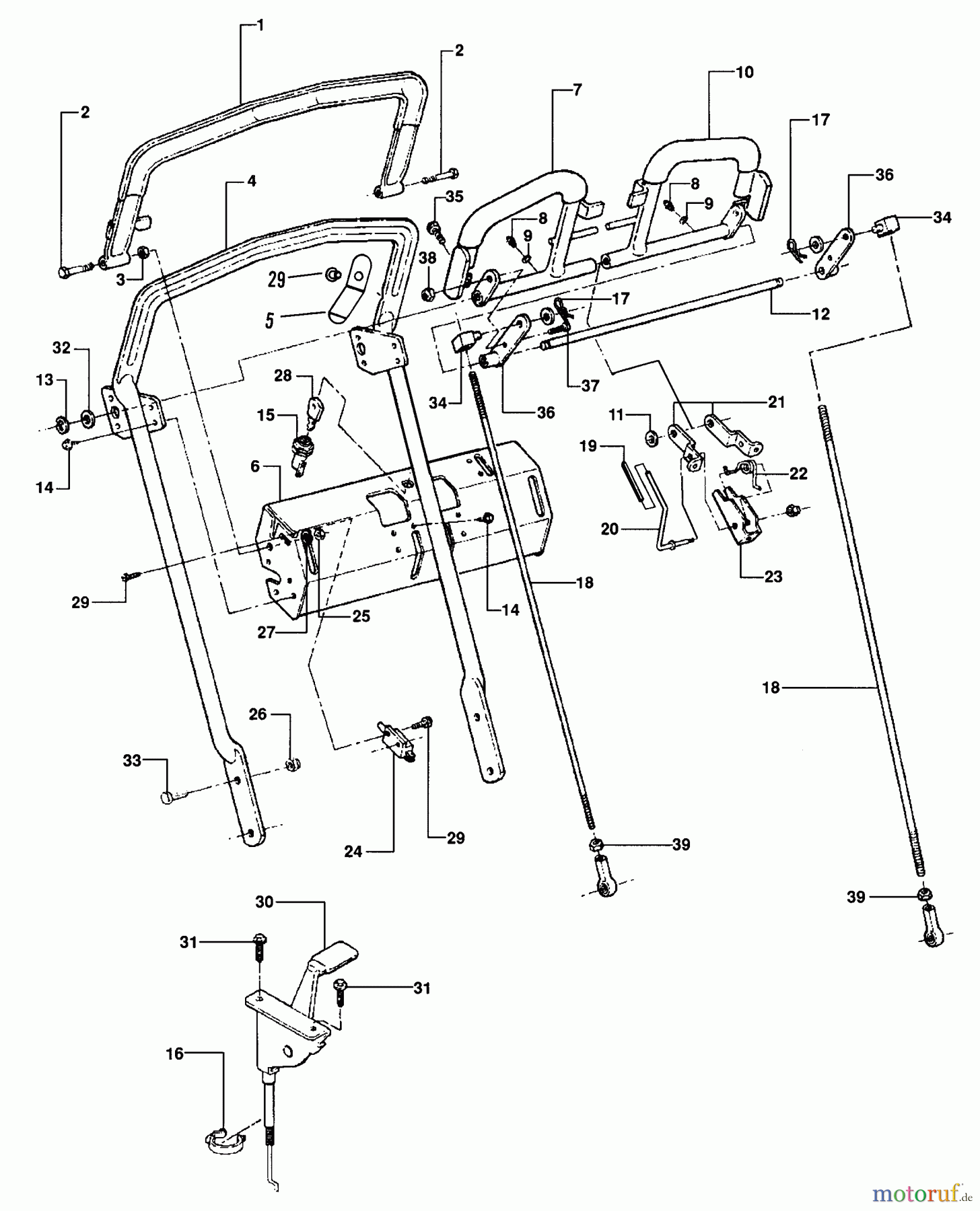 Snapper Rasenmäher für Großflächen PL7H1404KWV (80695) - Snapper Wide-Area Walk-Behind Mower, 14 HP, Hydro Drive, Loop Handle, Series 4 Loop Handle & Control Assemblies