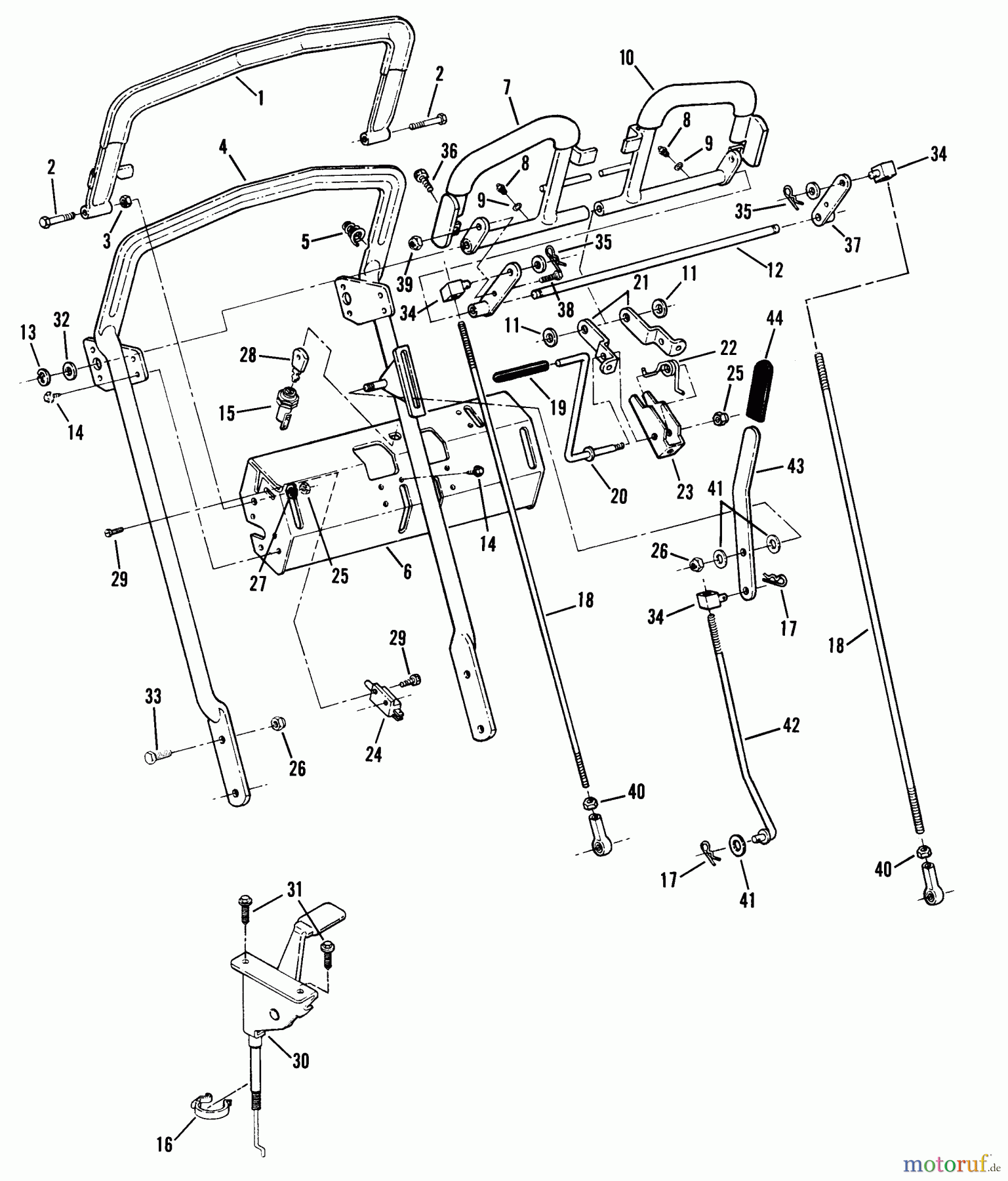 Snapper Rasenmäher für Großflächen PP7H141KV (80570) - Snapper Wide-Area Walk-Behind Mower, 14 HP, Hydro Drive, Pistol Grip, Series 1 Loop Handle And Control Assemblies
